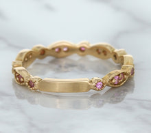 Load image into Gallery viewer, 0.26ctw Pink Sapphire Alternating Marquise Ring in 14K Rose Gold