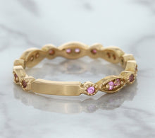 Load image into Gallery viewer, 0.26ctw Pink Sapphire Alternating Marquise Ring in 14K Rose Gold