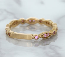 Load image into Gallery viewer, 0.26ctw Pink Sapphire Alternating Marquise Ring in 14K Rose Gold