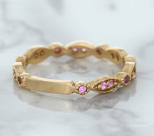 Load image into Gallery viewer, 0.26ctw Pink Sapphire Alternating Marquise Ring in 14K Rose Gold