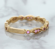 Load image into Gallery viewer, 0.26ctw Pink Sapphire Alternating Marquise Ring in 14K Rose Gold