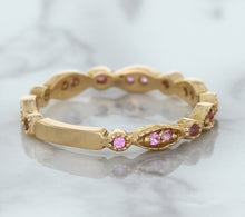 Load image into Gallery viewer, 0.26ctw Pink Sapphire Alternating Marquise Ring in 14K Rose Gold