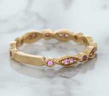 Load image into Gallery viewer, 0.26ctw Pink Sapphire Alternating Marquise Ring in 14K Rose Gold
