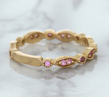 Load image into Gallery viewer, 0.26ctw Pink Sapphire Alternating Marquise Ring in 14K Rose Gold