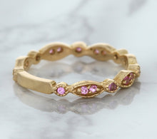 Load image into Gallery viewer, 0.26ctw Pink Sapphire Alternating Marquise Ring in 14K Rose Gold