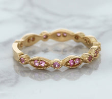 Load image into Gallery viewer, 0.26ctw Pink Sapphire Alternating Marquise Ring in 14K Rose Gold