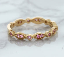 Load image into Gallery viewer, 0.26ctw Pink Sapphire Alternating Marquise Ring in 14K Rose Gold