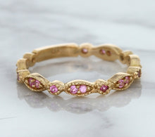 Load image into Gallery viewer, 0.26ctw Pink Sapphire Alternating Marquise Ring in 14K Rose Gold