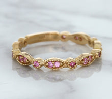 Load image into Gallery viewer, 0.26ctw Pink Sapphire Alternating Marquise Ring in 14K Rose Gold