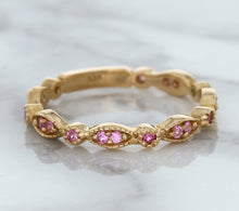 Load image into Gallery viewer, 0.26ctw Pink Sapphire Alternating Marquise Ring in 14K Rose Gold