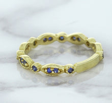 Load image into Gallery viewer, 0.30ctw Blue Sapphire Alternating Marquise Ring in 14K Yellow Gold