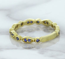 Load image into Gallery viewer, 0.30ctw Blue Sapphire Alternating Marquise Ring in 14K Yellow Gold