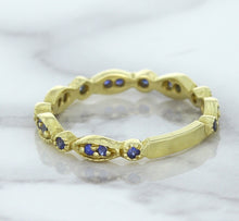 Load image into Gallery viewer, 0.30ctw Blue Sapphire Alternating Marquise Ring in 14K Yellow Gold