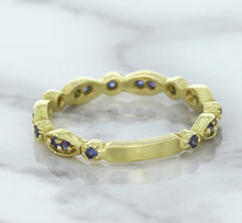 Load image into Gallery viewer, 0.30ctw Blue Sapphire Alternating Marquise Ring in 14K Yellow Gold