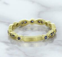 Load image into Gallery viewer, 0.30ctw Blue Sapphire Alternating Marquise Ring in 14K Yellow Gold