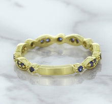 Load image into Gallery viewer, 0.30ctw Blue Sapphire Alternating Marquise Ring in 14K Yellow Gold