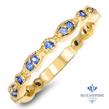 Load image into Gallery viewer, 0.30ctw Blue Sapphire Alternating Marquise Ring in 14K Yellow Gold