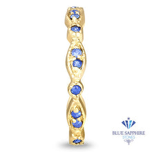 Load image into Gallery viewer, 0.30ctw Blue Sapphire Alternating Marquise Ring in 14K Yellow Gold