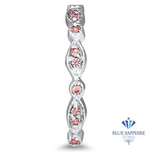 Load image into Gallery viewer, 0.29ctw Padparadscha Alternating Marquise Ring in 14K White Gold