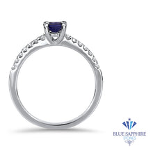 Load image into Gallery viewer, 0.54ct Round Purple Sapphire Ring with Diamonds in 18K White Gold