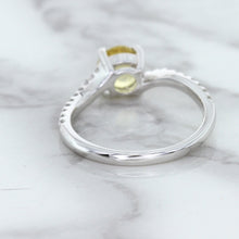 Load image into Gallery viewer, 1.49ct Round Yellow Sapphire Ring with Diamond Accents in 18K White Gold