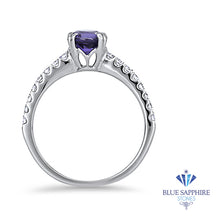 Load image into Gallery viewer, 1.12ct Cushion Purple Sapphire Ring with Diamonds in 18K White Gold