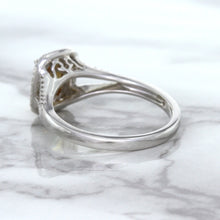 Load image into Gallery viewer, 1.14ct Cushion Unheated Peach Sapphire with Diamond Halo in 18K White Gold