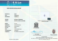 Load image into Gallery viewer, 2.01ct Oval Unheated EGL Certified Purple Sapphire Ring with Diamonds in 18K White Gold