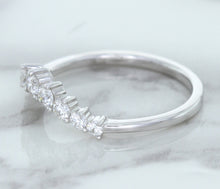 Load image into Gallery viewer, 0.45ctw Diamond Curved Band in 18K White Gold