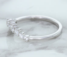 Load image into Gallery viewer, 0.45ctw Diamond Curved Band in 18K White Gold