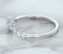 Load image into Gallery viewer, 0.45ctw Diamond Curved Band in 18K White Gold