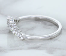 Load image into Gallery viewer, 0.45ctw Diamond Curved Band in 18K White Gold