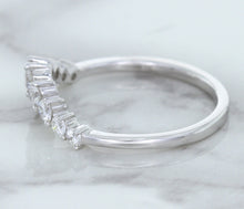 Load image into Gallery viewer, 0.45ctw Diamond Curved Band in 18K White Gold
