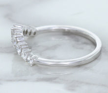 Load image into Gallery viewer, 0.45ctw Diamond Curved Band in 18K White Gold