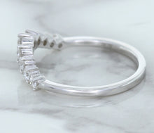 Load image into Gallery viewer, 0.45ctw Diamond Curved Band in 18K White Gold