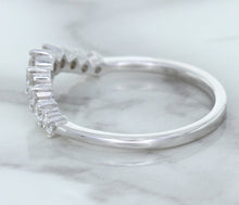 Load image into Gallery viewer, 0.45ctw Diamond Curved Band in 18K White Gold