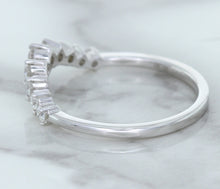 Load image into Gallery viewer, 0.45ctw Diamond Curved Band in 18K White Gold