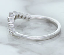 Load image into Gallery viewer, 0.45ctw Diamond Curved Band in 18K White Gold