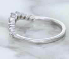 Load image into Gallery viewer, 0.45ctw Diamond Curved Band in 18K White Gold