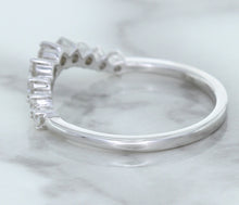 Load image into Gallery viewer, 0.45ctw Diamond Curved Band in 18K White Gold