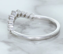 Load image into Gallery viewer, 0.45ctw Diamond Curved Band in 18K White Gold
