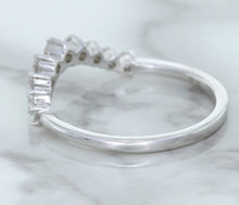 Load image into Gallery viewer, 0.45ctw Diamond Curved Band in 18K White Gold