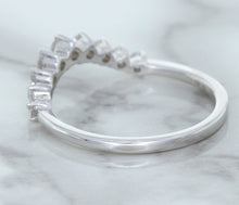 Load image into Gallery viewer, 0.45ctw Diamond Curved Band in 18K White Gold