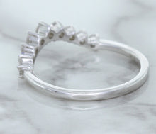 Load image into Gallery viewer, 0.45ctw Diamond Curved Band in 18K White Gold