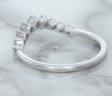 Load image into Gallery viewer, 0.45ctw Diamond Curved Band in 18K White Gold