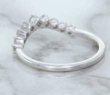 Load image into Gallery viewer, 0.45ctw Diamond Curved Band in 18K White Gold