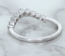 Load image into Gallery viewer, 0.45ctw Diamond Curved Band in 18K White Gold