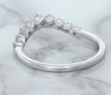 Load image into Gallery viewer, 0.45ctw Diamond Curved Band in 18K White Gold