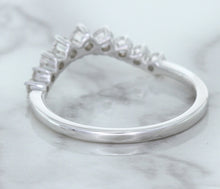 Load image into Gallery viewer, 0.45ctw Diamond Curved Band in 18K White Gold