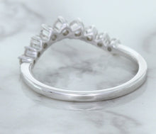 Load image into Gallery viewer, 0.45ctw Diamond Curved Band in 18K White Gold
